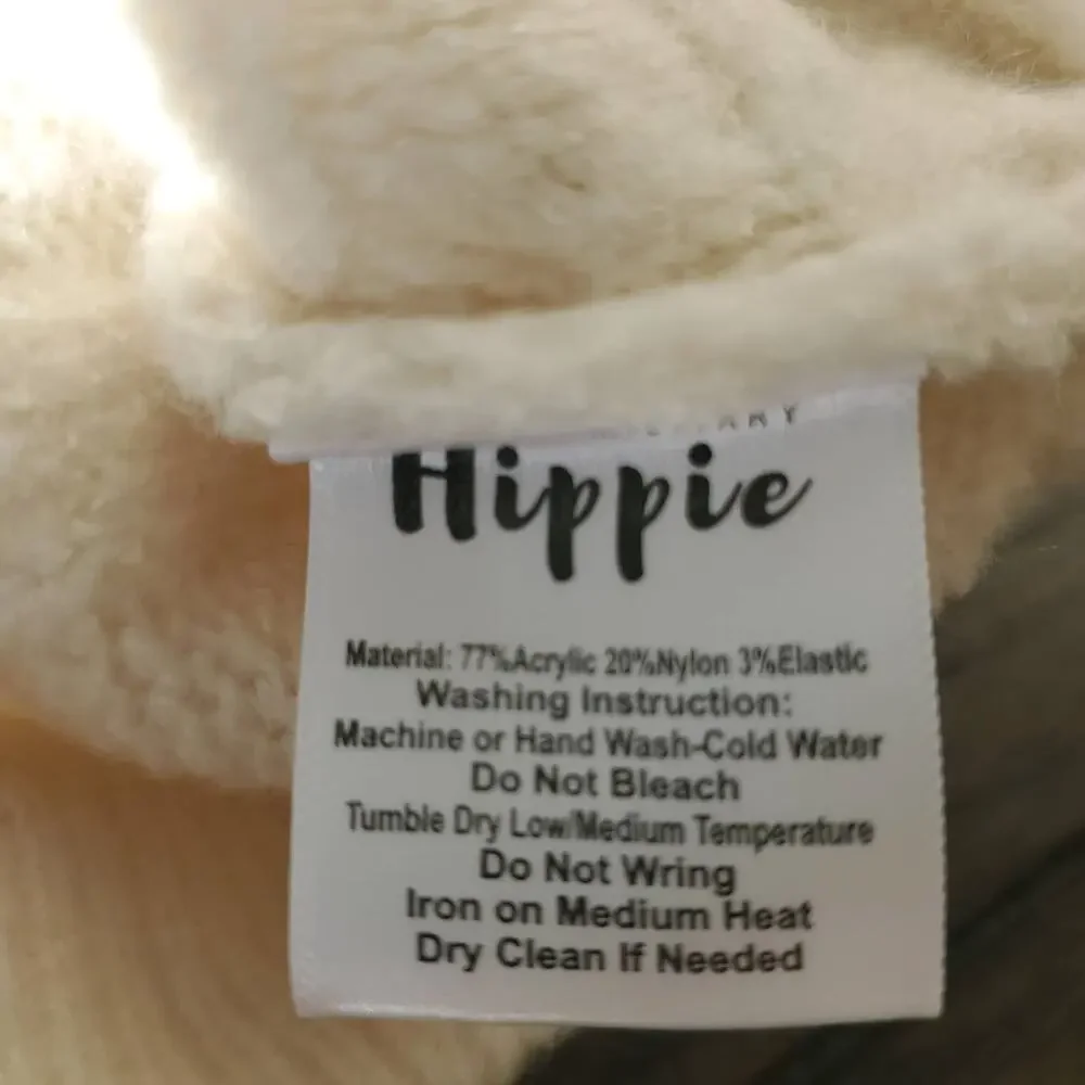 Military Hippie Forever Roses Cream Knit Sweater Size S NWT - Picture 8 of 8